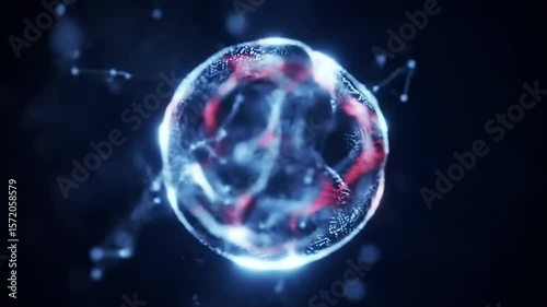 Wallpaper Mural A blue planet Earth glows like an electric plasma sphere, a vibrant ball of light and water in the vastness of space Torontodigital.ca