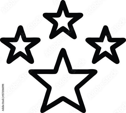 Four stars represent a high rating, indicating quality and excellence