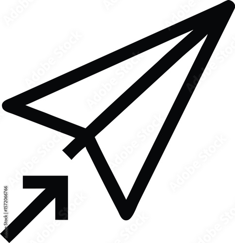 A paper airplane is soaring through the air to deliver a message
