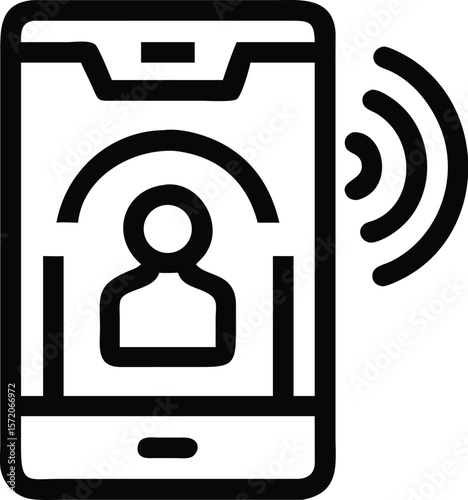 A person is having a video call on their smartphone with a strong signal