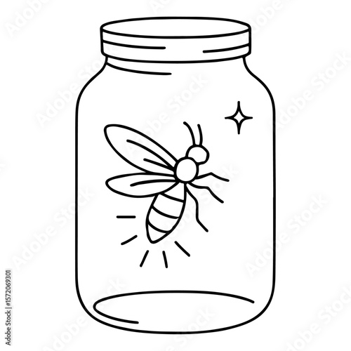 Transparent glass jars of honey, preserved peas, and other food items are isolated on a white background