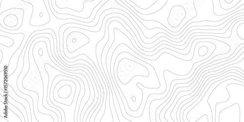 Topographic map background geographic line map with elevation assignments. Modern design with White background with topographic wavy pattern design.paper texture Imitation of a geographical map shades