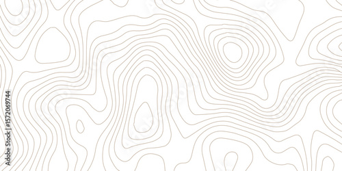 Topographic map background geographic line map with elevation assignments. Modern design with White background with topographic wavy pattern design.paper texture Imitation of a geographical map shades