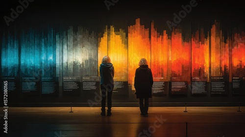 Emotion-triggered data visualization system turning personal digital interactions into color-coded emotional timelines 