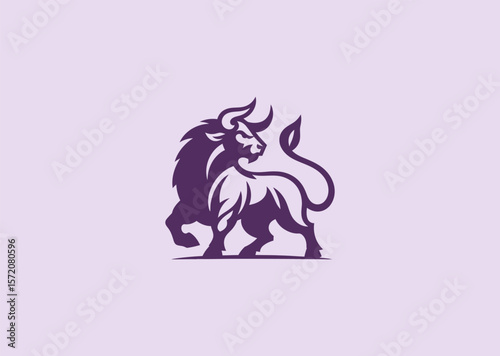 Minotaur logo for myth, fantasy, or powerful brand representation.
