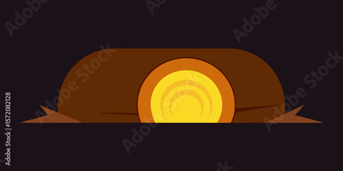 Mysterious Glowing Cave Entrance A Digital Illustration