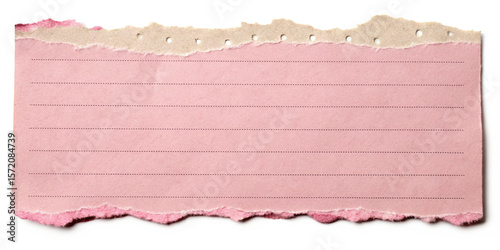 blank note paper on pink background