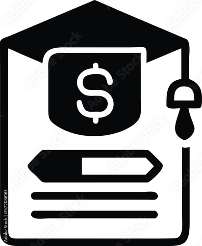 Financial aid and education investment icon