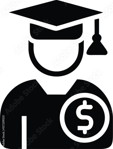 Student loan debt icon