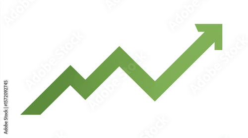 green arrow graph stock market growth up trend concept of business growth stock market profit