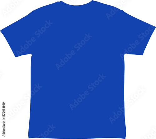 Blue t shirt mock-up blank apparel clothing template design fashion casual style cotton garment unisex wear