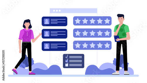 Finance Department Evaluating SaaS Subscriptions, flat vector illustration