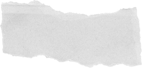 White ripped recycle craft paper torn edges strips isolated on black background