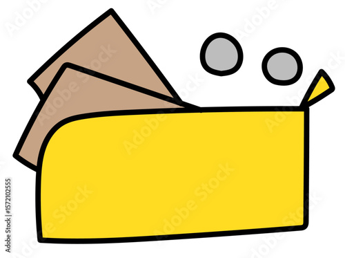 財布 線画イラスト ベクター
