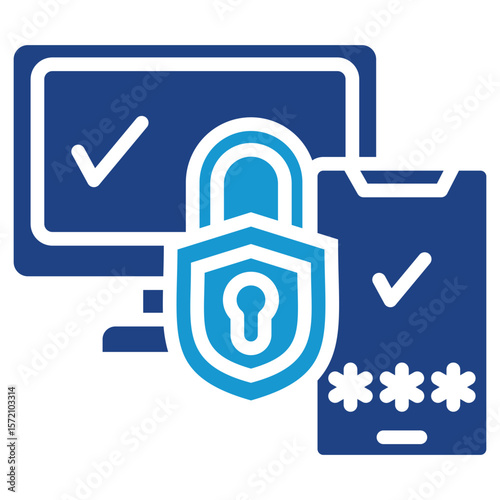 Two Factor Authentication glyph color icon