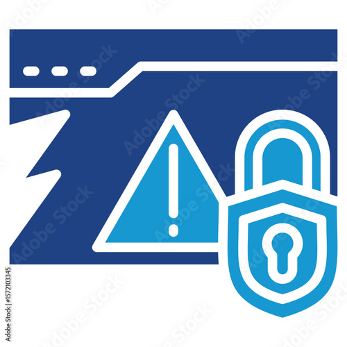 Security Breach Alert glyph color icon