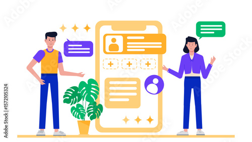 Legal Consultant Explaining Licensing Agreements flat vector illustration