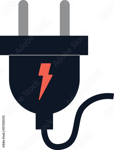 Plug Icon Style - Electric Socket, Power Connection & Energy Vector Illustration in Flat, Line & 3D Styles
