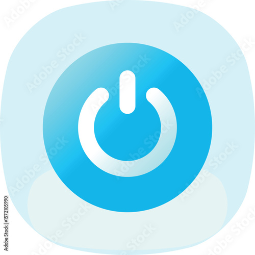 Power On/Off Button Icon - Toggle Switch Vector for UI, Digital Controls & Electronic Devices in Flat, 3D & Neon Styles