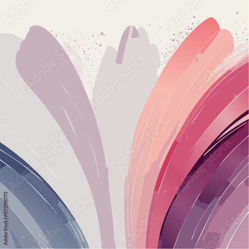 soft watercolor smear texture in precise vector shapes with dusty rose and muted neutrals