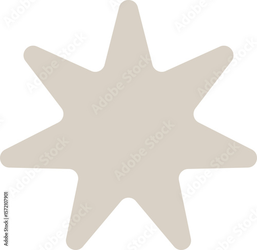 Rounded seven-pointed star