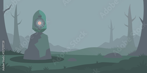 Rocket travel illustration of a space shuttle launch into the sky with clouds and a distant tower