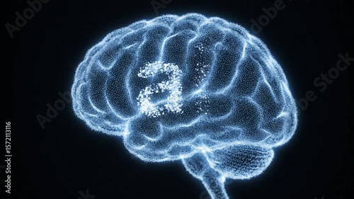 A dynamic animation illustrating the growth of an artificial neural network. Glowing nodes and connecting lines emerge and expand across the screen, gradually forming the shape of a human brain.