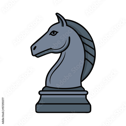 Elegant Chess Knight Piece Showcasing Intricate Horse Head Detail