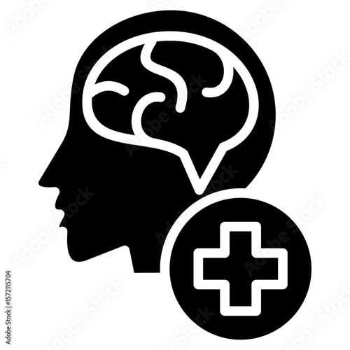 mental health services glyph icon