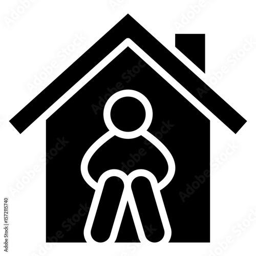 homeless services glyph icon
