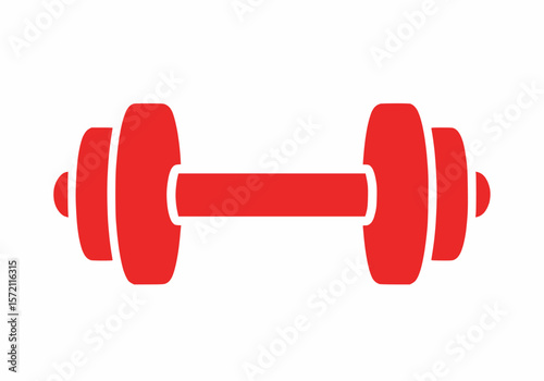 Red Colored Strong Dumbbell