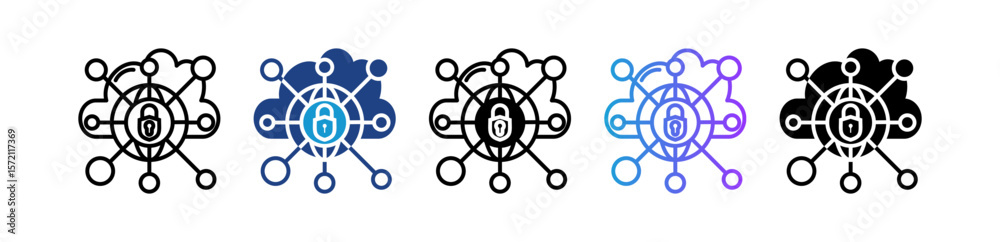 Private Network multiple icon Private Network multiple icon