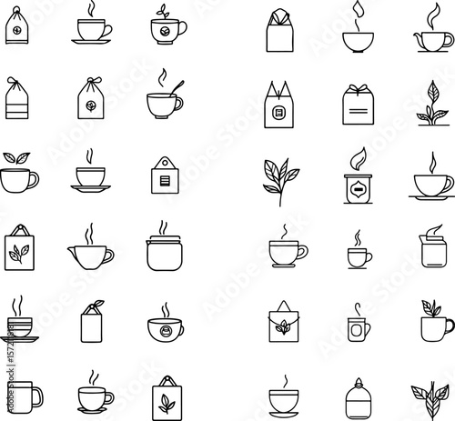 tea bag, tea bag icon, tea sachet, tea filter, loose leaf tea bag, tea infuser, herbal tea bag, green tea bag, black tea bag, tea bag icon set, tea brewing bag, tea bag with string, tea