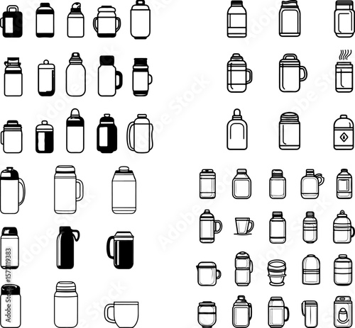 thermos, insulated thermos, thermos icon, travel thermos, thermos bottle, thermos for hot drinks, thermos for cold drinks, thermal flask, thermos container, thermos mug, thermos with li
