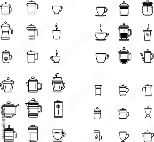 French press, coffee press, coffee maker, French press icon, coffee brewing, French press jar, French press plunger, coffee filter press, brewing coffee, French press cup, coffee plunge