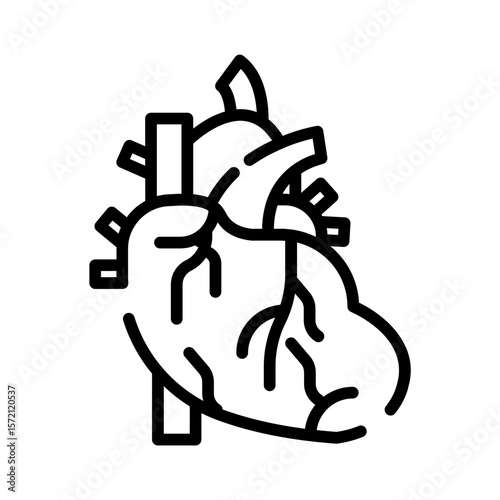 Heart organ icon