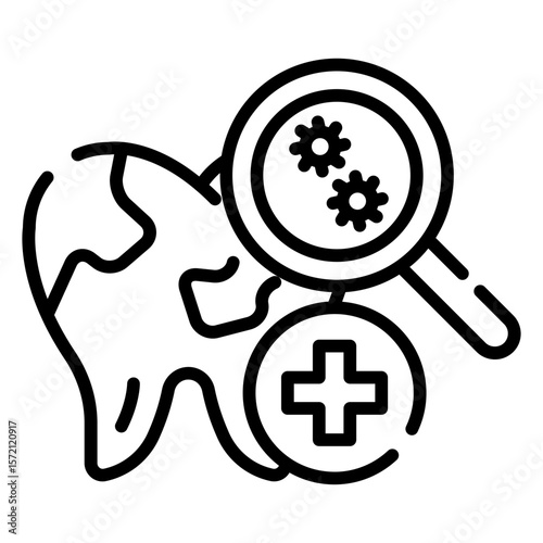 Tooth bacteria icon