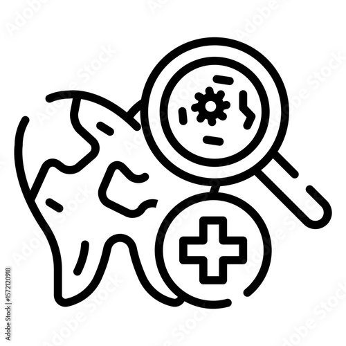 Tooth bacteria icon