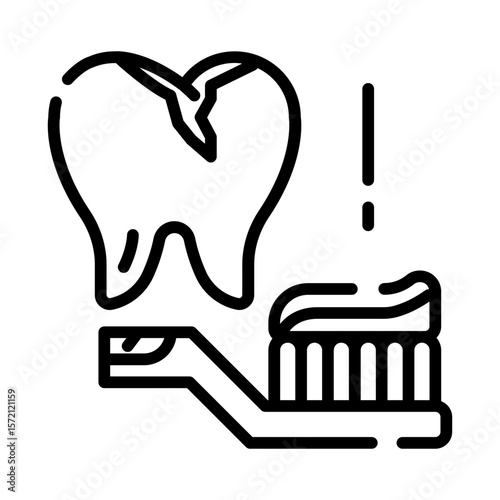 Cleaning tooth icon