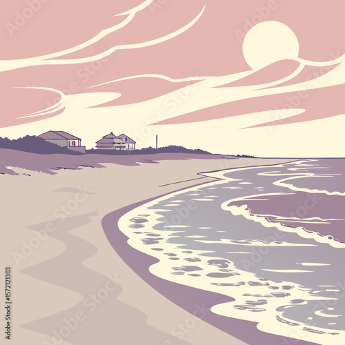beach and sea