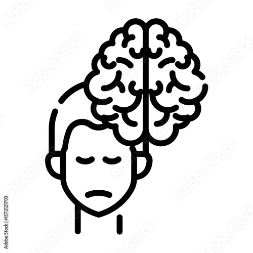 Brain attack icon