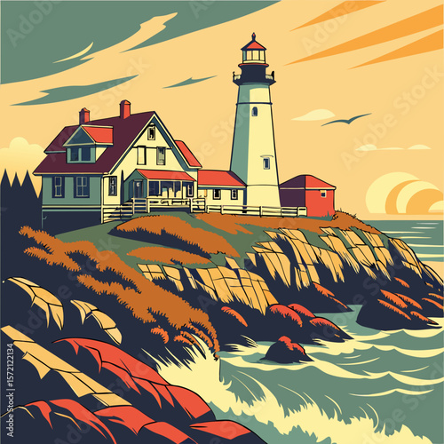 lighthouse on the island