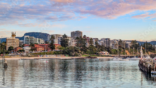 Apartment buildings along the Blue Mile Pathway, North Wollongong, NSW, Australia.