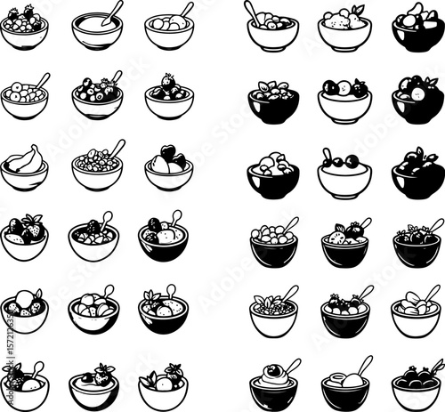 granola bowl, granola, granola icon, healthy granola, granola with fruit, granola breakfast, granola bowl with toppings, granola drink, granola cup, granola bowl icon, granola with yogu