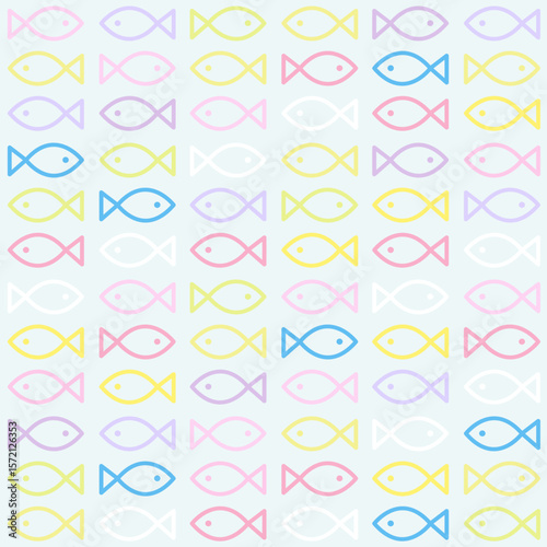 Colorful Fish seamless pattern texture