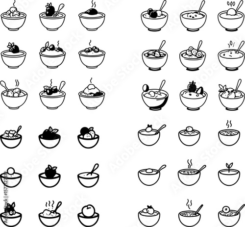 oatmeal bowl, oatmeal, bowl of oatmeal, oatmeal with milk, oatmeal cup, oatmeal icon, oatmeal for breakfast, healthy oatmeal, oatmeal with fruit, oatmeal with honey, oatmeal with nuts,