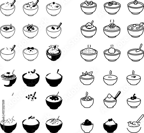 rice pudding, creamy rice pudding, rice dessert, rice pudding icon, sweet rice pudding, rice pudding cup, rice pudding bowl, rice and milk, rice pudding with cinnamon, rice pudding with