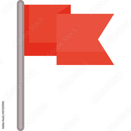 Cosmos Icon Over Red Flag