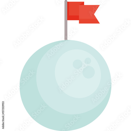 Red Flag on the Moon