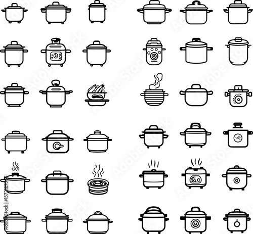 pressure cooker, pressure cooker icon, cooking pot, pressure cooker lid, cooking appliance, stovetop pressure cooker, electric pressure cooker, pressure cooker jar, cooker for meals, pr